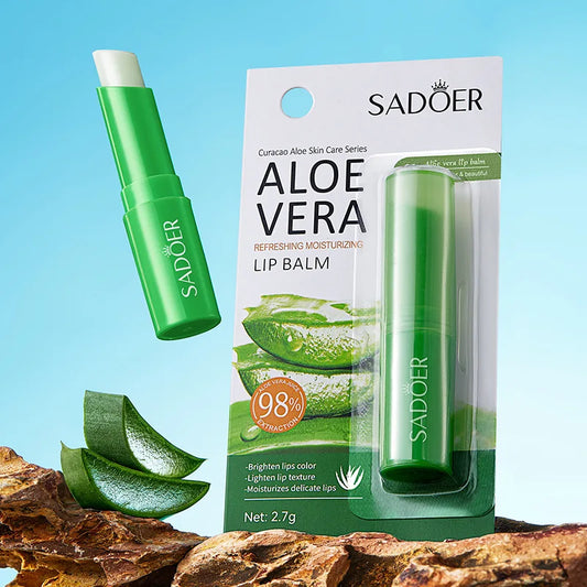Bálsamo labial de coco con vitamina C de SADOER: tratamiento hidratante y reparador con aloe para labios de SADOER