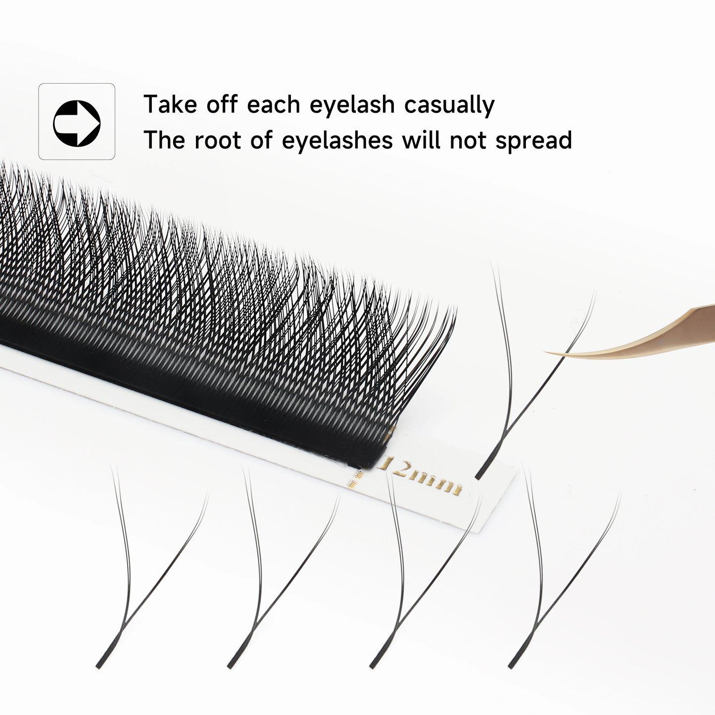 ZIUSUZAKI W-Shaped Premade Fan Eyelash Extensions – 2D to 8D Automatic Blooming Lashes C198