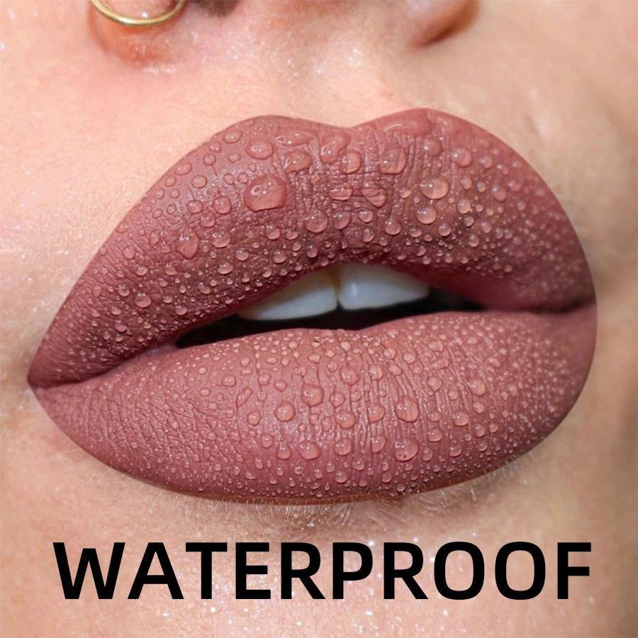LuxuryGlow 19-Color Matte Velvet Lip Gloss – Long-lasting Waterproof Liquid Lipstick