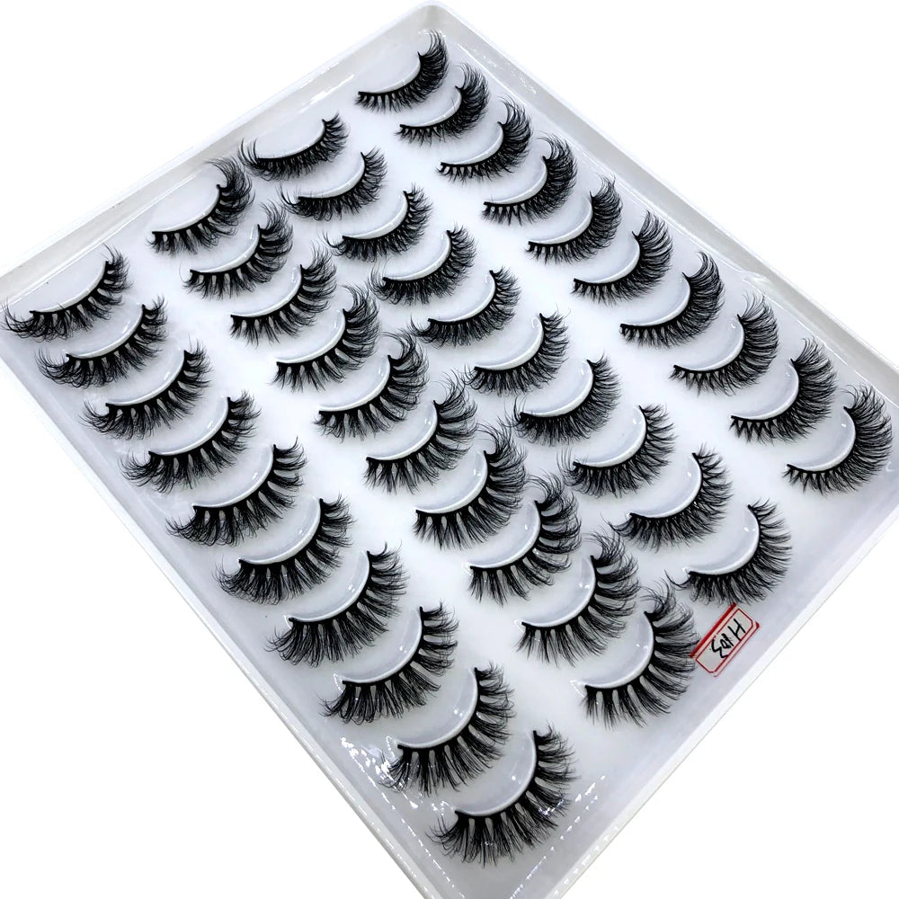 HBZGTLAD 20 Pairs 3D Faux Mink Lashes – Soft, Wispy, Reusable False Eyelashes Set