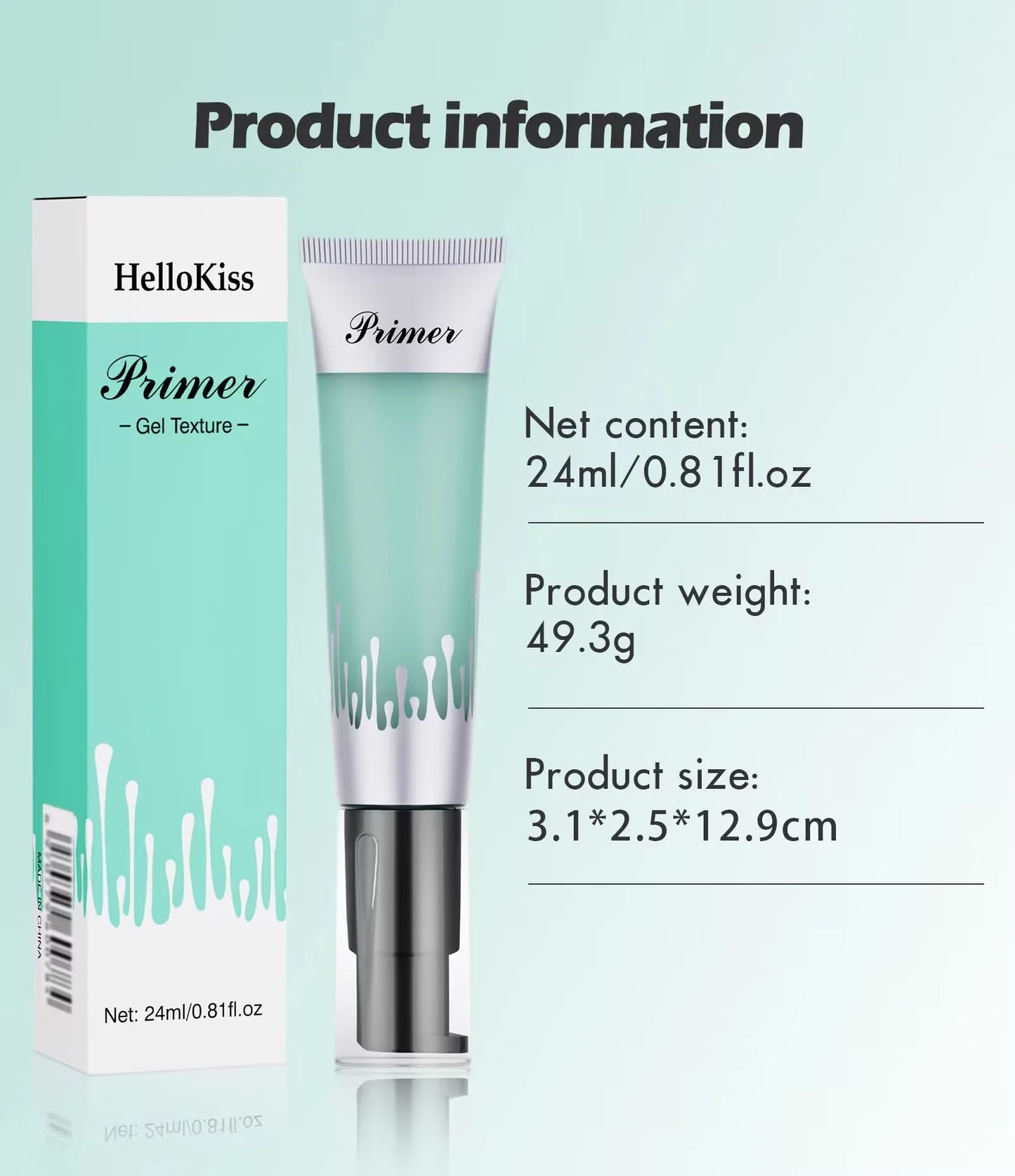 Prebase hidratante facial LUXURYTO Power Grip de 24 ml: minimiza los poros, suaviza y es una base de maquillaje de larga duración.