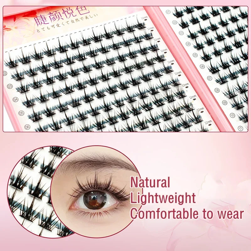 Miz Barn 32 Rows Eyelash Extensions – DIY & Professional, Soft Synthetic Lashes