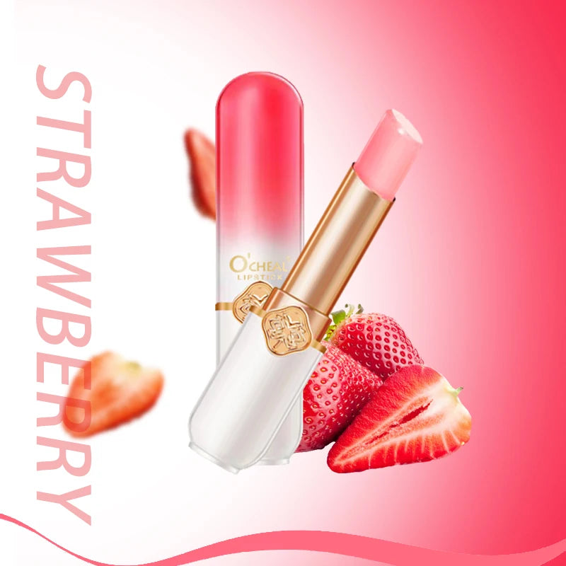 Bálsamo labial de frutas que cambia de color OCHEAL: duradero e hidratante