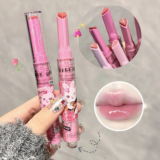 Gege Bear Garden Pink Rabbit Lip Gloss – Moisturizing, Long-Lasting & Waterproof Lip Balm