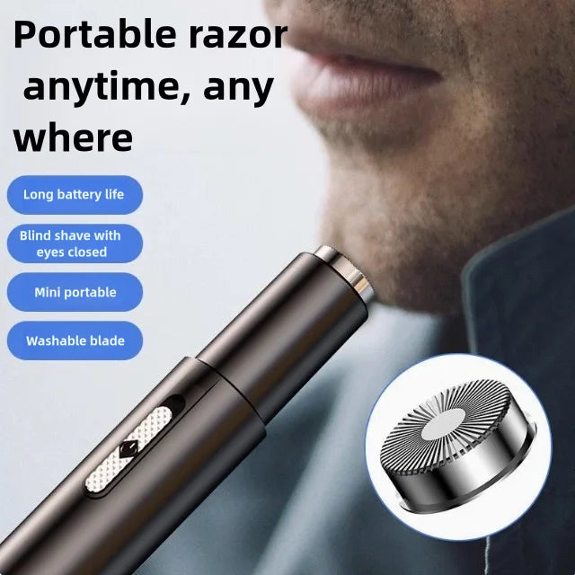 Newmine Rechargeable Electric Nose & Ear Hair Trimmer for Men – Safe Facial Grooming Tool