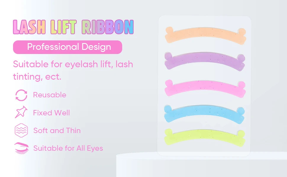 Varillas de silicona para levantamiento de pestañas Libeauty: 5 herramientas coloridas para la permanente de pestañas