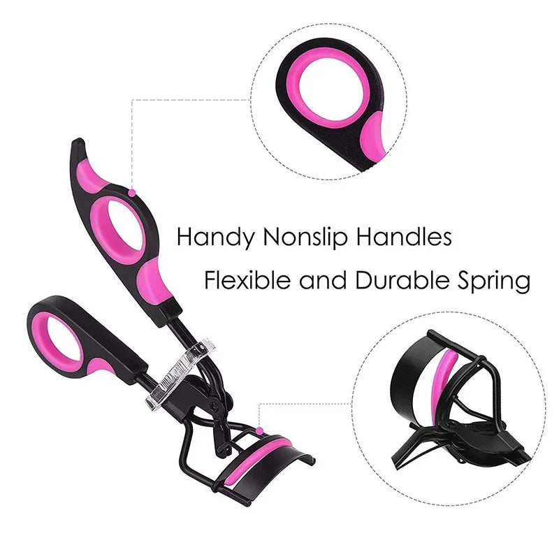 LuxuryGlow Professional Eyelash Curler with 10 Refill Pads – Long-Lasting Curl Tool