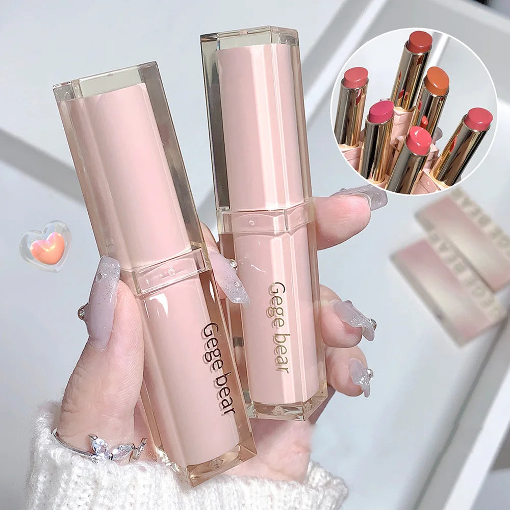 Gege Bear Silky Glossy Lipstick – Ultra Moisturizing, Non-Stick, Water Bomb Finish
