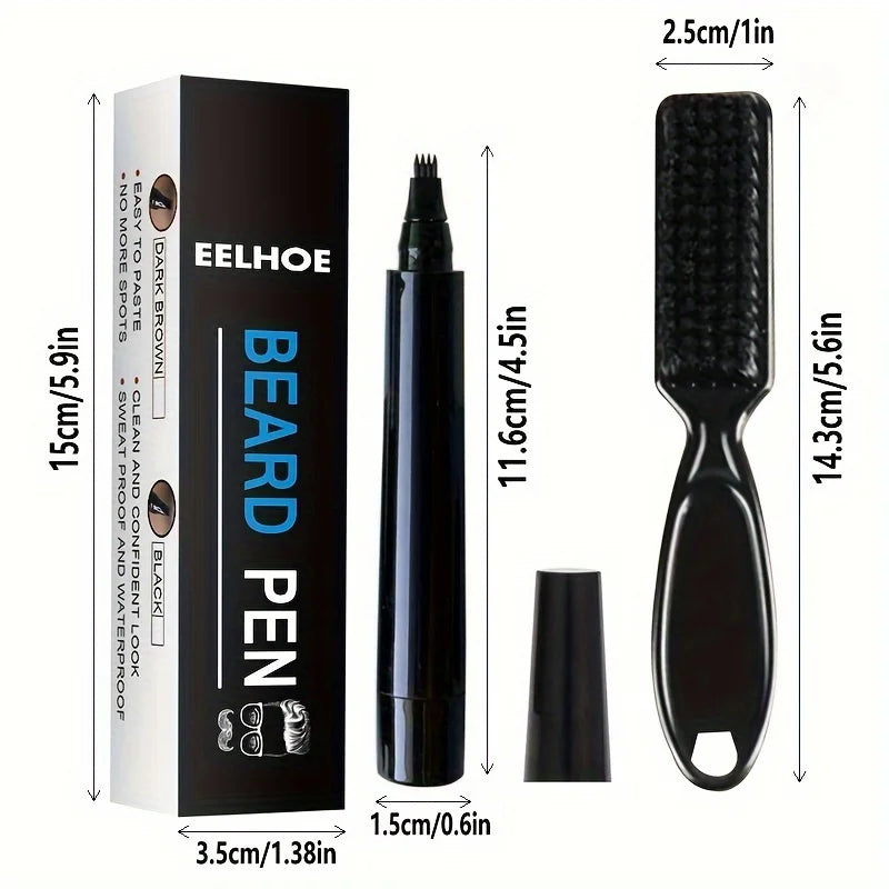 Eelhoe Beard Filling Pen Kit – Waterproof Beard Enhancer & Shaping Pencil for Men