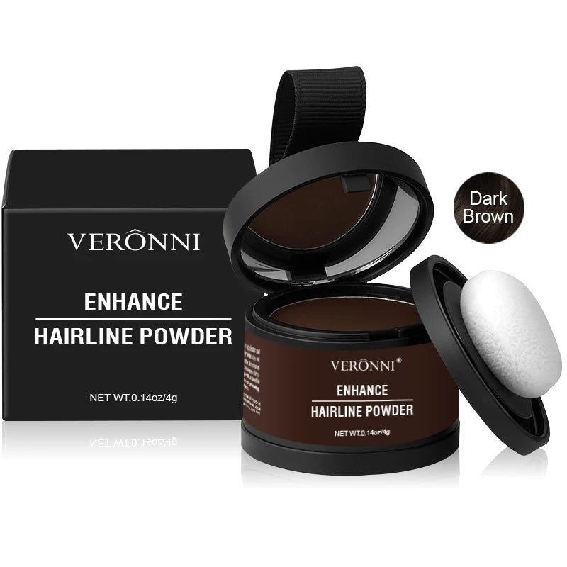 Polvos de lujo para la línea del cabello, resistentes al agua y con brillo: 14 colores para cubrir y corregir raíces (4 g)