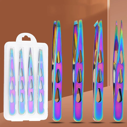 Alicates para cutículas de acero inoxidable de colores LuxuryGlow: removedor de piel muerta de precisión