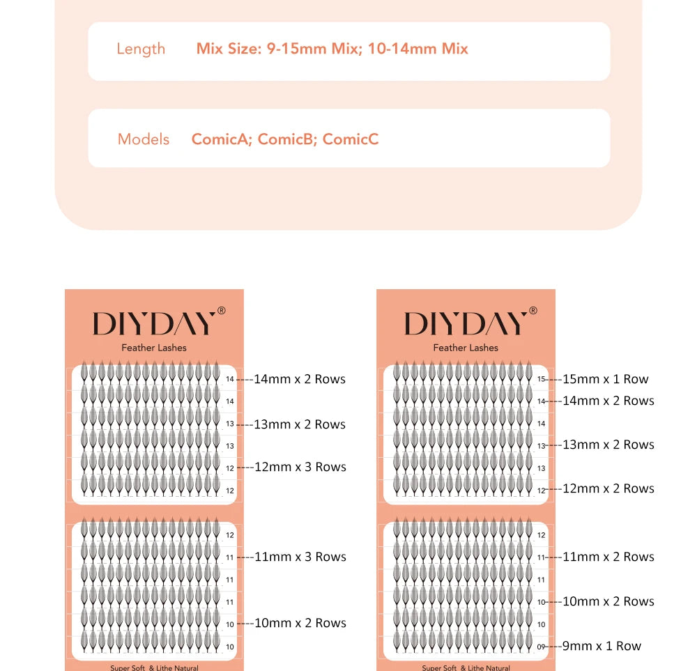 DIYDAY Comic Spire Manga Eyelash Extensions – Feather-Light Anime Look