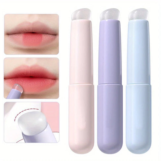 WRDEW Silicone Lip Brush with Cap | Portable Lipstick & Balm Applicator