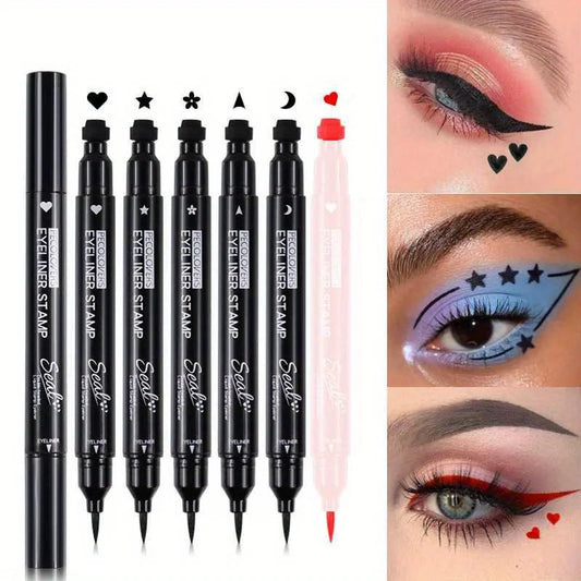 LuxuryGlow 7-in-1 Eyeliner Stamp Pen – Double-Ended, Waterproof, Fast-Drying