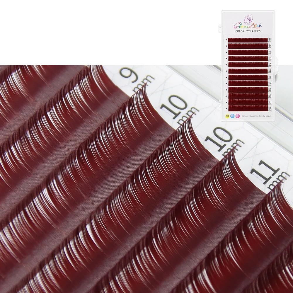 GLAMLASH Morandi Grey Colored Lash Extensions – Natural Individual Eyelashes