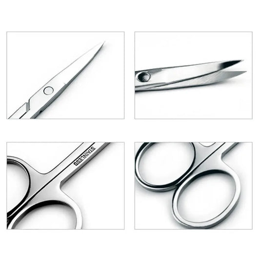 Tijeras de precisión de acero inoxidable para cejas y nariz de Zhenduo Beauty: pequeña herramienta de maquillaje y belleza