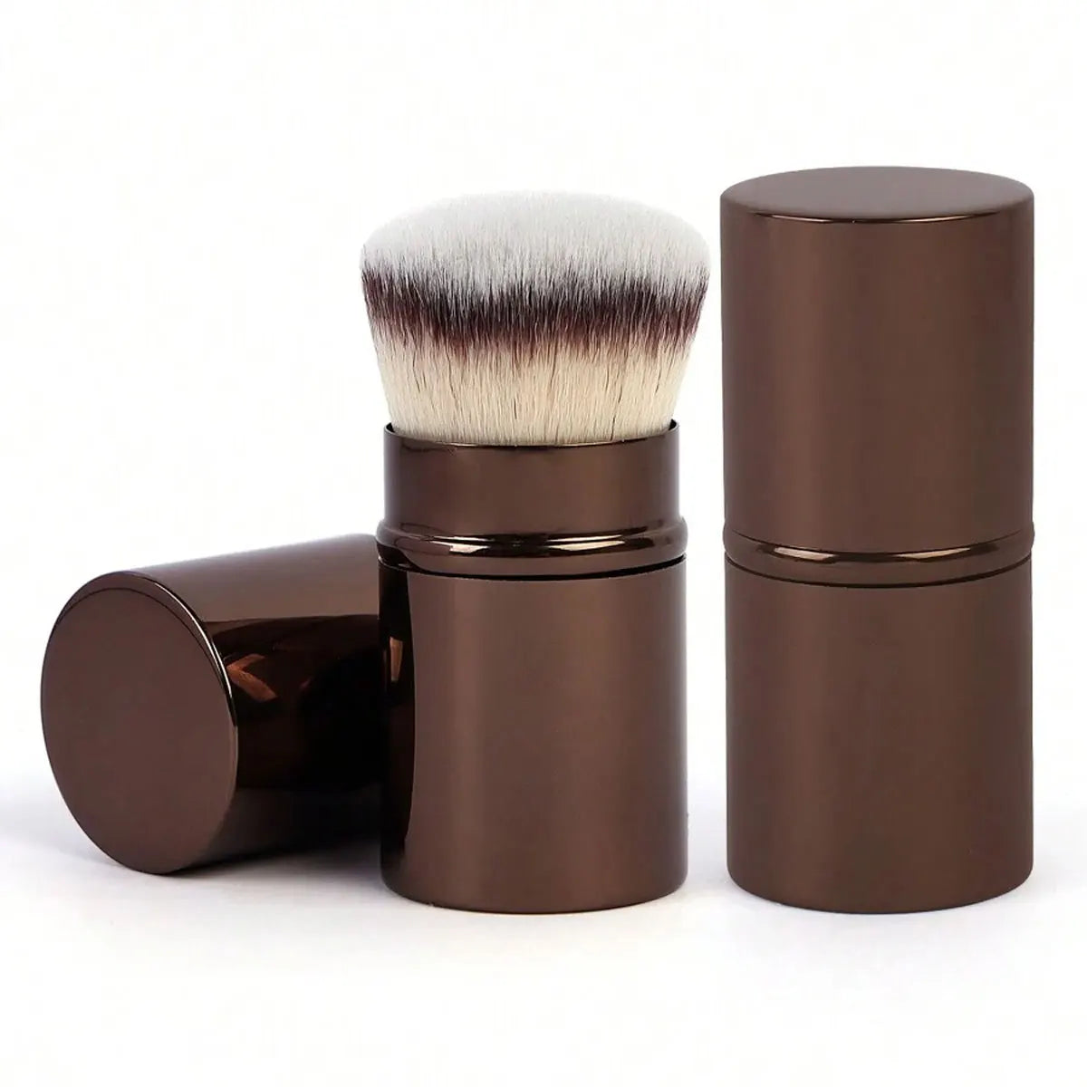 مجموعة فرش مكياج احترافية من لوكس بلند، ٧ قطع | فرش ثنائية الأطراف وفرشاة كريم أساس