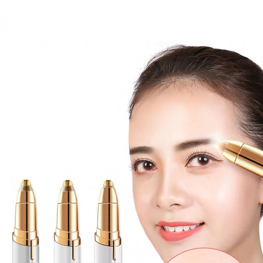 LuxuryGlow Electric Eyebrow Trimmer for Beginners – Precision Nose Hair & Brow Shaver