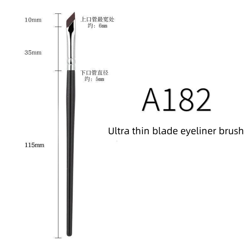 LuxuryGlow Ultra-Thin Angled Eyeliner & Eyebrow Brush | Precision Makeup Tool