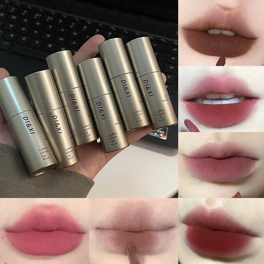 DIXI Mini Matte Lip Glaze – Velvet Finish, Latte Shade, Easy to Apply