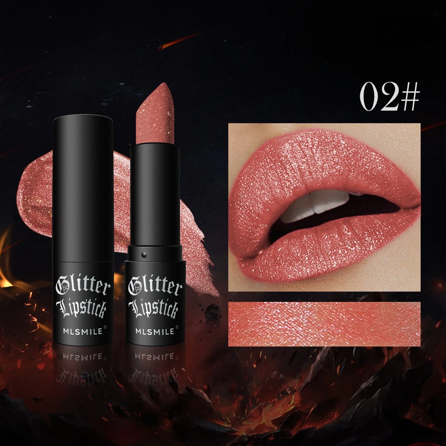 Lápiz labial mate MLSMILE: duradero, antiadherente, colores vibrantes para Halloween