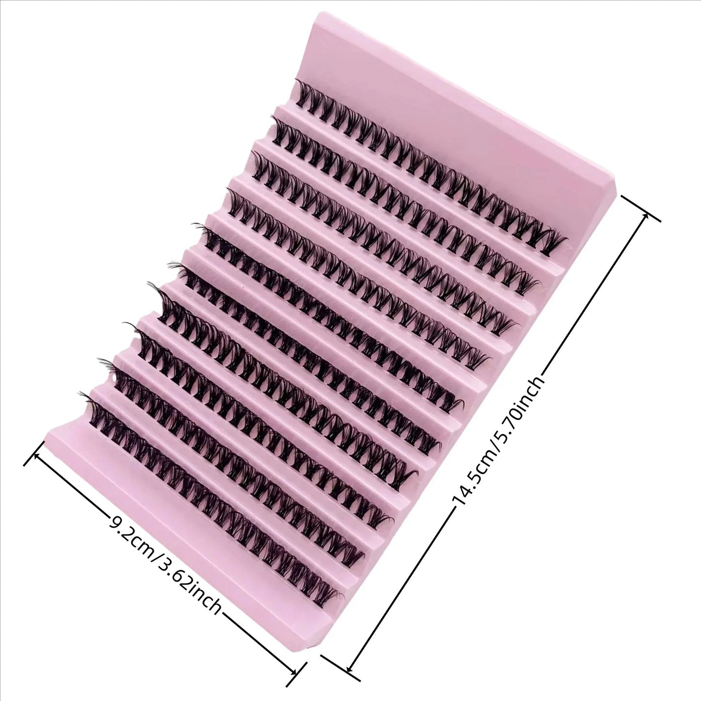 JPNPL 200pcs Individual Cluster Lashes – Mixed Tray DIY Eyelash Extensions
