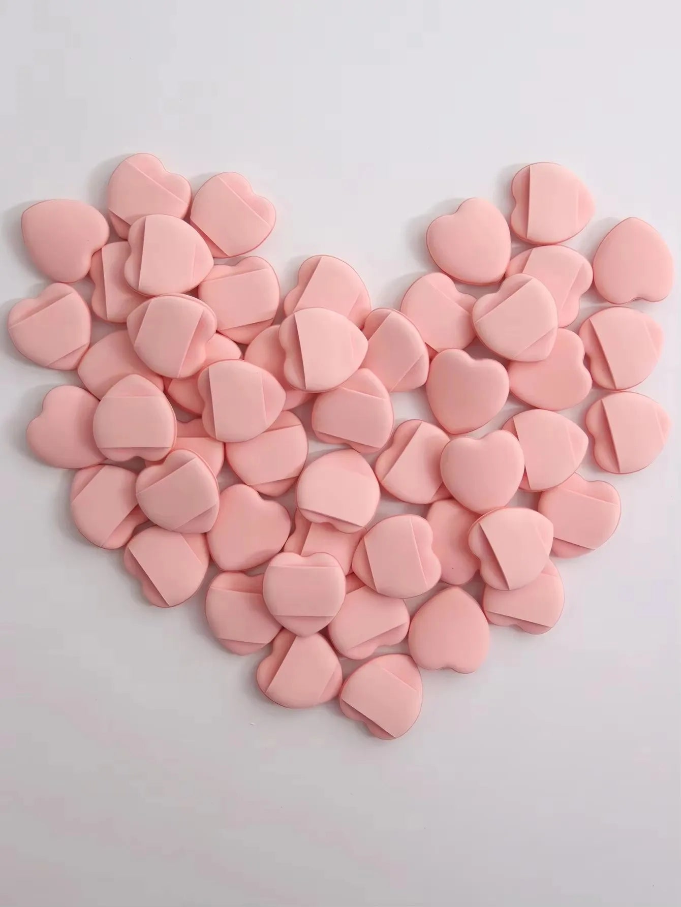 LuxuryGlow - 50 mini esponjas para los dedos, aplicadores de almohadilla rosas para base y corrector