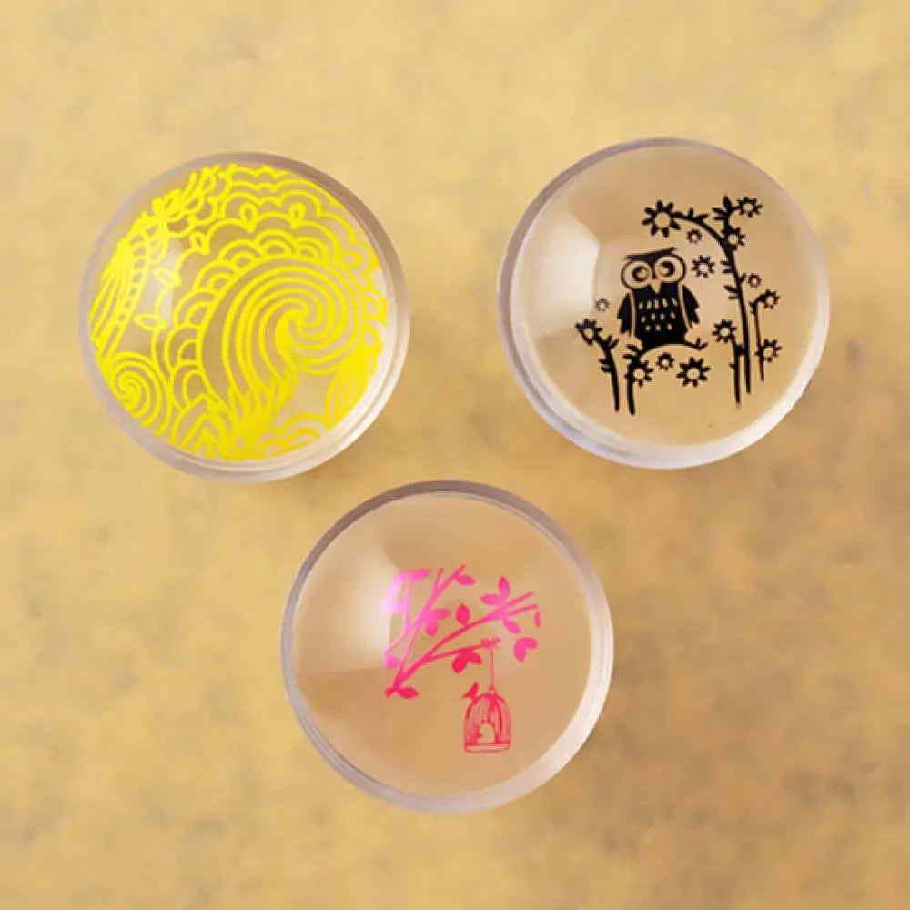 Kit de estampación de uñas de silicona transparente LuxuryGlow: estampador y raspador de diseño francés