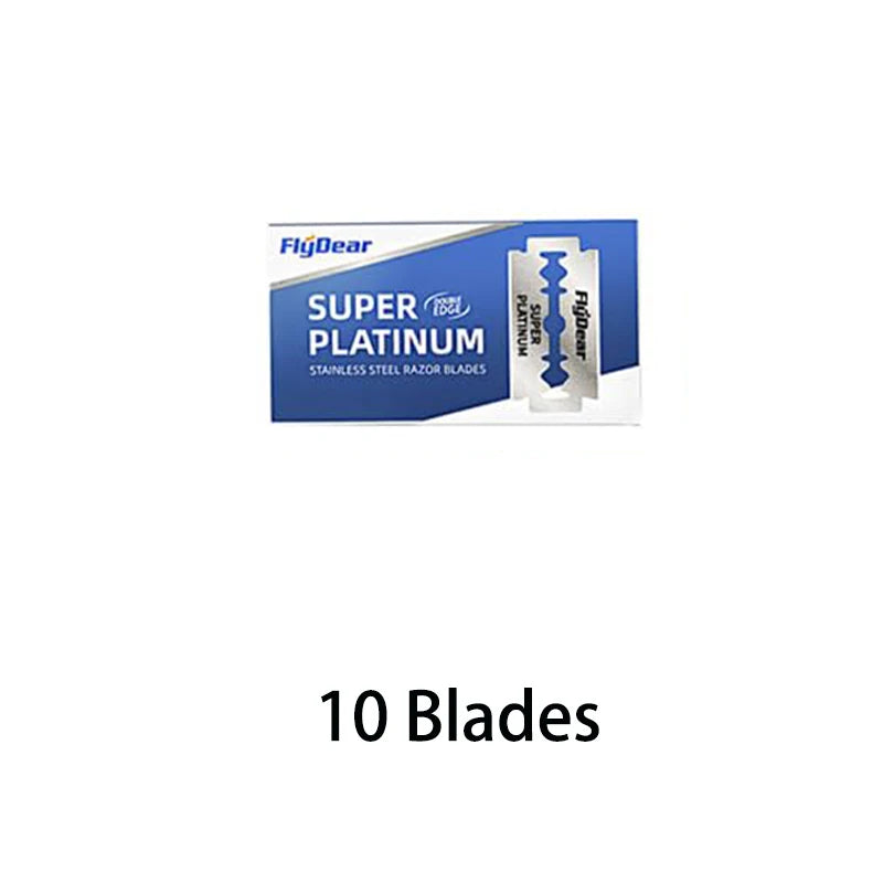 LuxuryGlow Stainless Steel Double-Blade Safety Razor – Manual Shaving Razor for Men