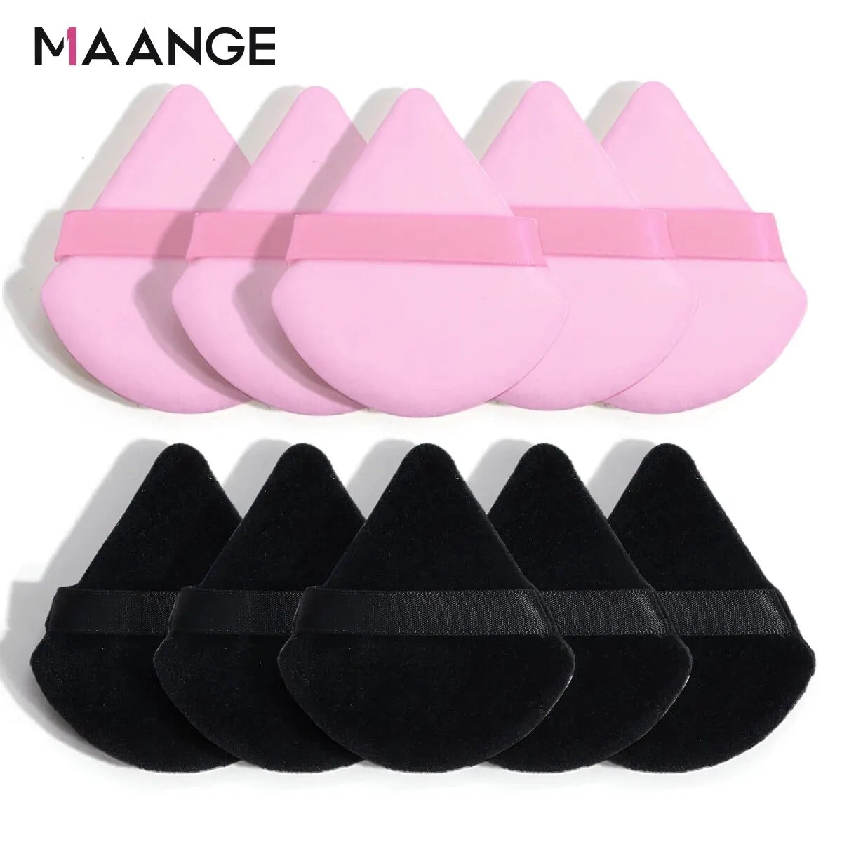 MAANGE 10/12 Pcs Soft Triangle Powder Puff for Wet & Dry Makeup Use