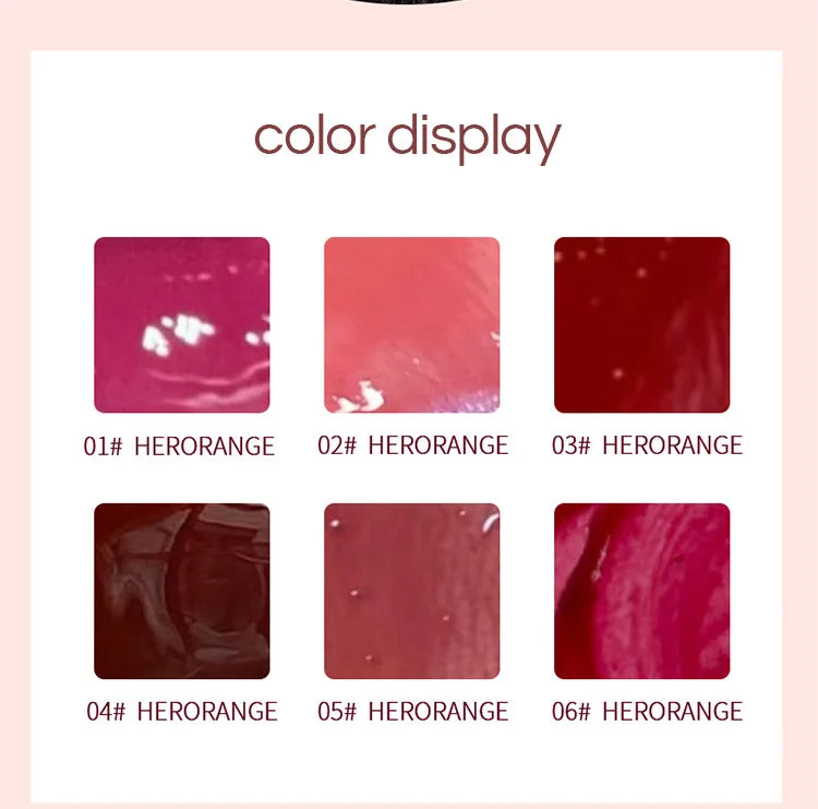 Brillo labial HERORANGE Glass Water | Hidratante, voluminizador y de larga duración