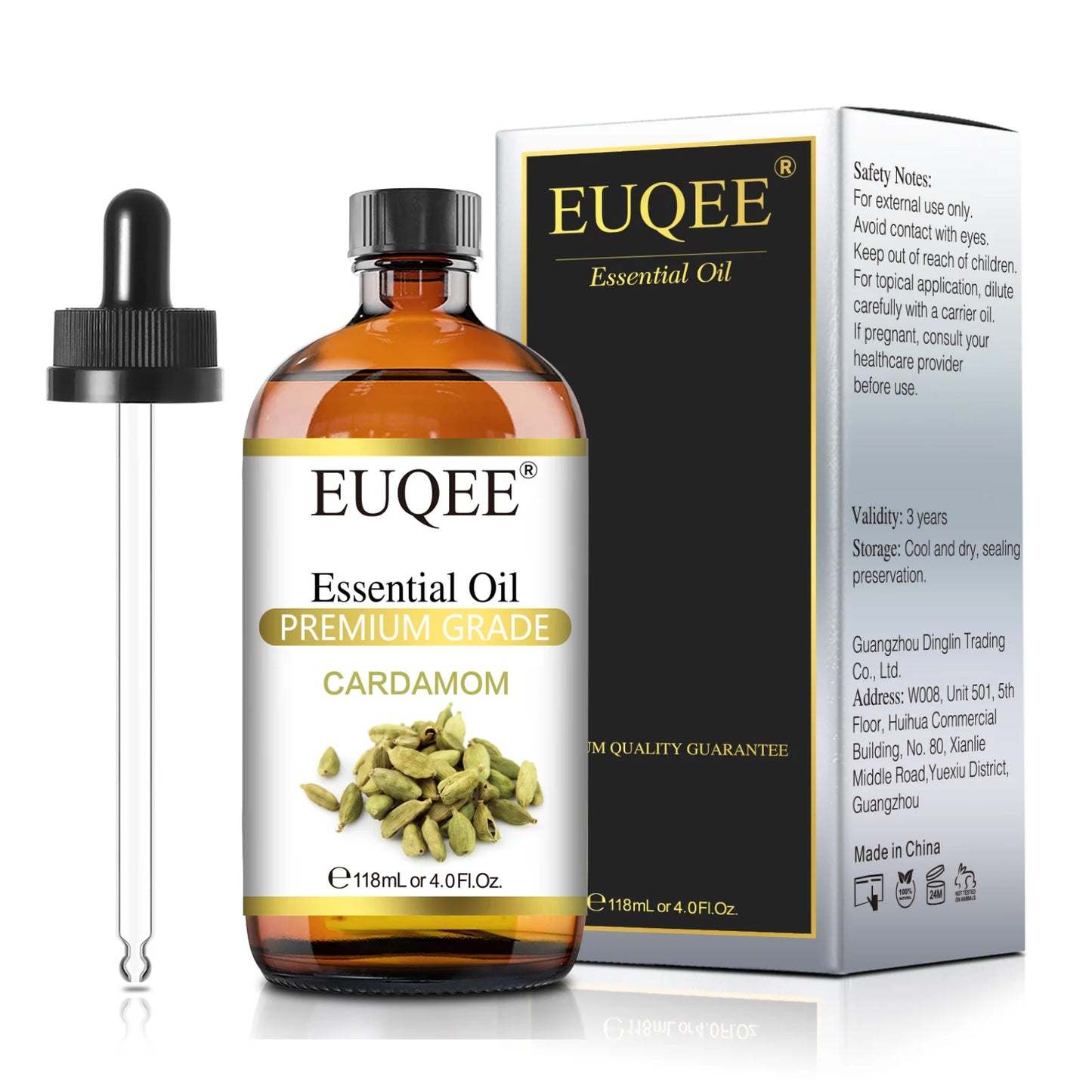 EUQEE 118ml Pure Essential Oil – Aromatherapy Diffuser Blend with Palo Santo, Lavender, Vanilla & More C90