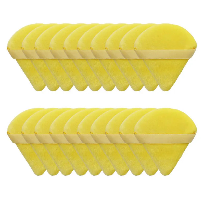 HUAZDS 10/20 قطعة من إسفنجة البودرة المخملية المثلثة - إسفنجة مكياج صغيرة قابلة للغسل