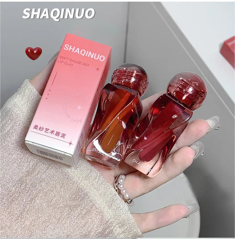 SHAQINUO Velvet Matte Mousse Lip Glaze: Lápiz labial de bruma suave de larga duración