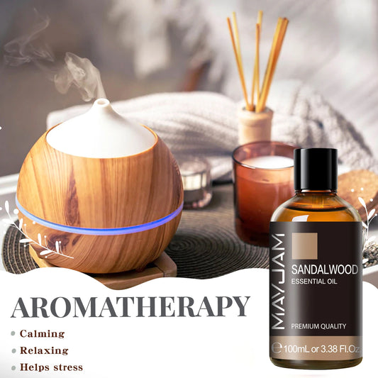 MAYJAM 100ml Pure Essential Oil – Aromatherapy Oil with Dropper for Humidifier, Candles & Diffusers