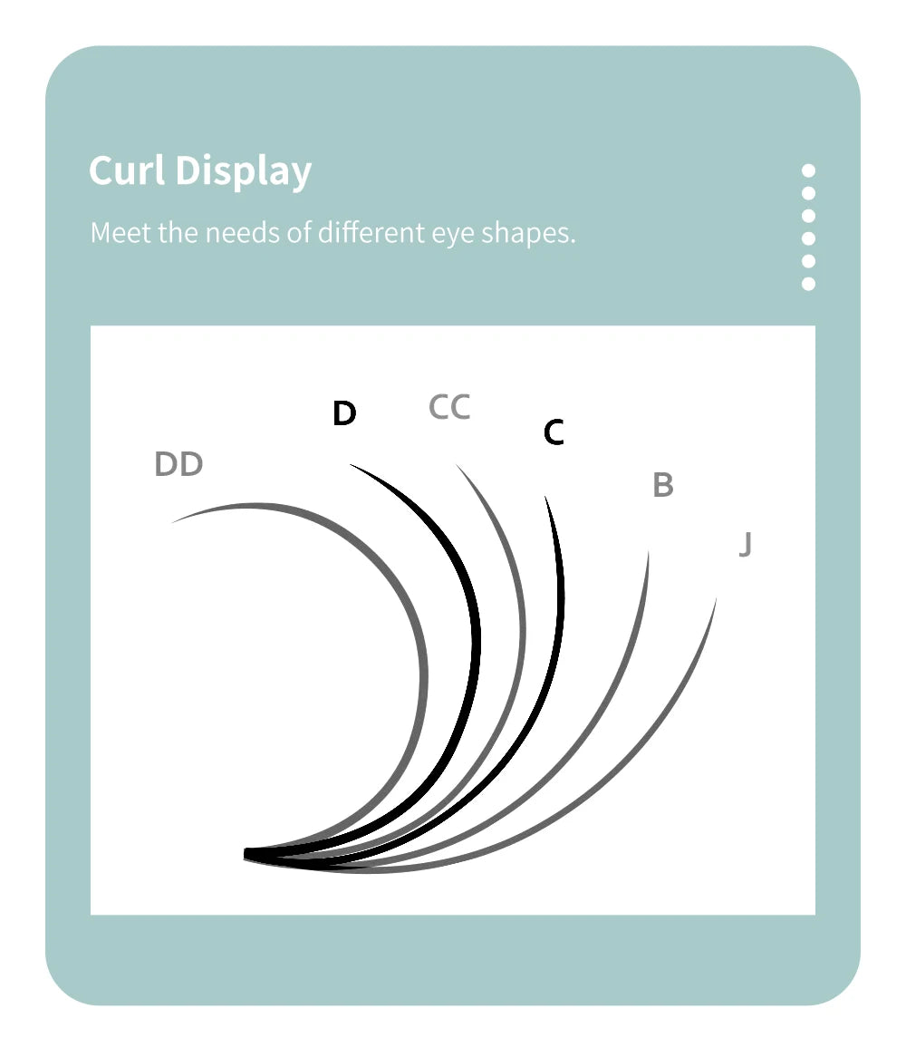 DIYDAY Classic Individual Eyelash Extensions – 16 Rows Matte Black Soft Mink Look C60