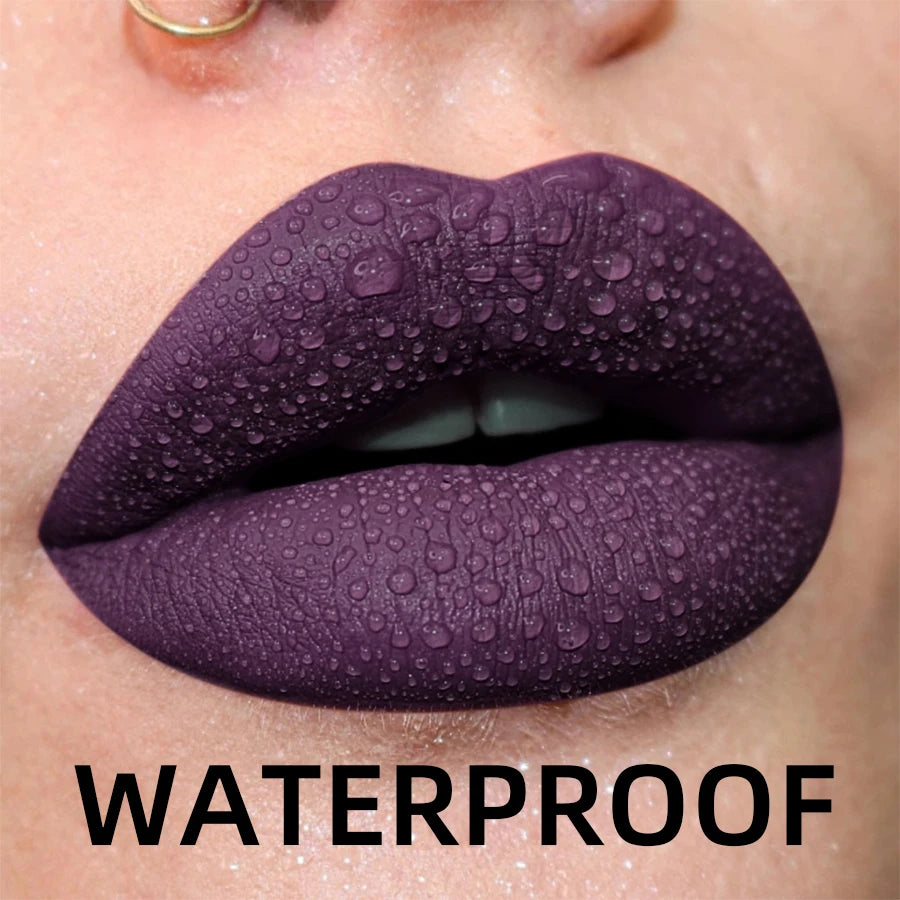 LuxuryGlow 19-Color Matte Velvet Lip Gloss – Long-lasting Waterproof Liquid Lipstick