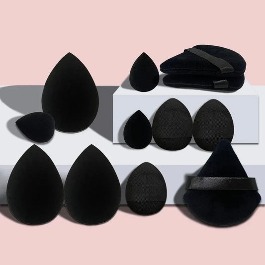 LuxuryGlow 12-Piece Mini Powder Puff & Makeup Tool Set – Soft Non-Latex Air Cushion Blenders for Loose Powder & Foundation