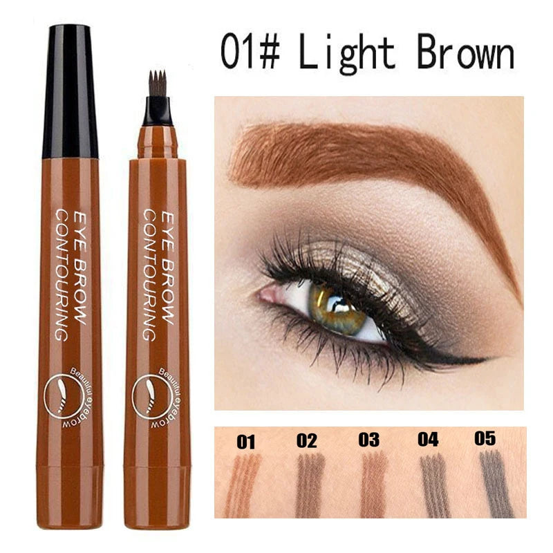 LuxuryGlow Waterproof Eyebrow Tattoo Pen – Microblading Effect Liquid Brow Pencil