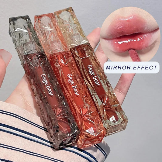 Gege Bear Crystal Mirror Lip Gloss – Hydrating, High-Shine, Fuller Lips