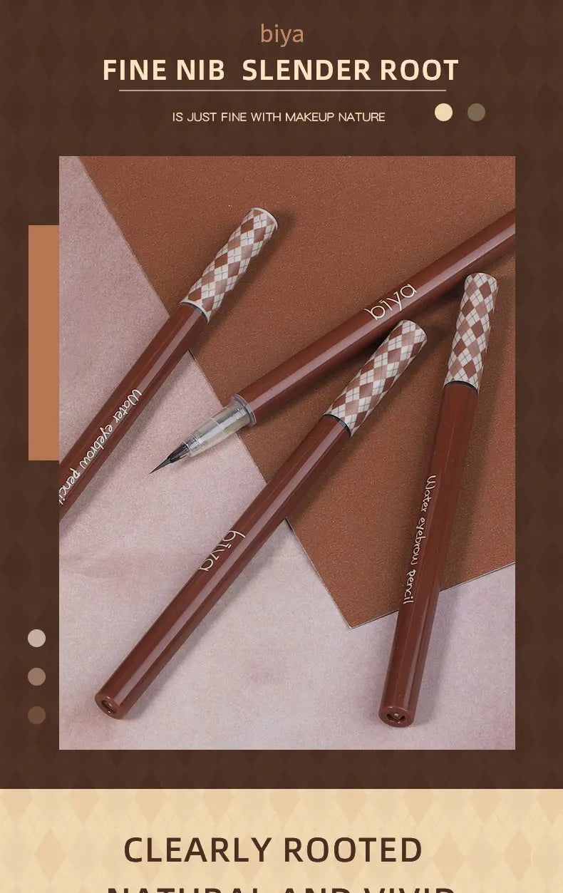 BIYA 0.01mm Ultra Fine Eyebrow Pen – Waterproof, Smudge-Proof & Natural Finish by BIYA