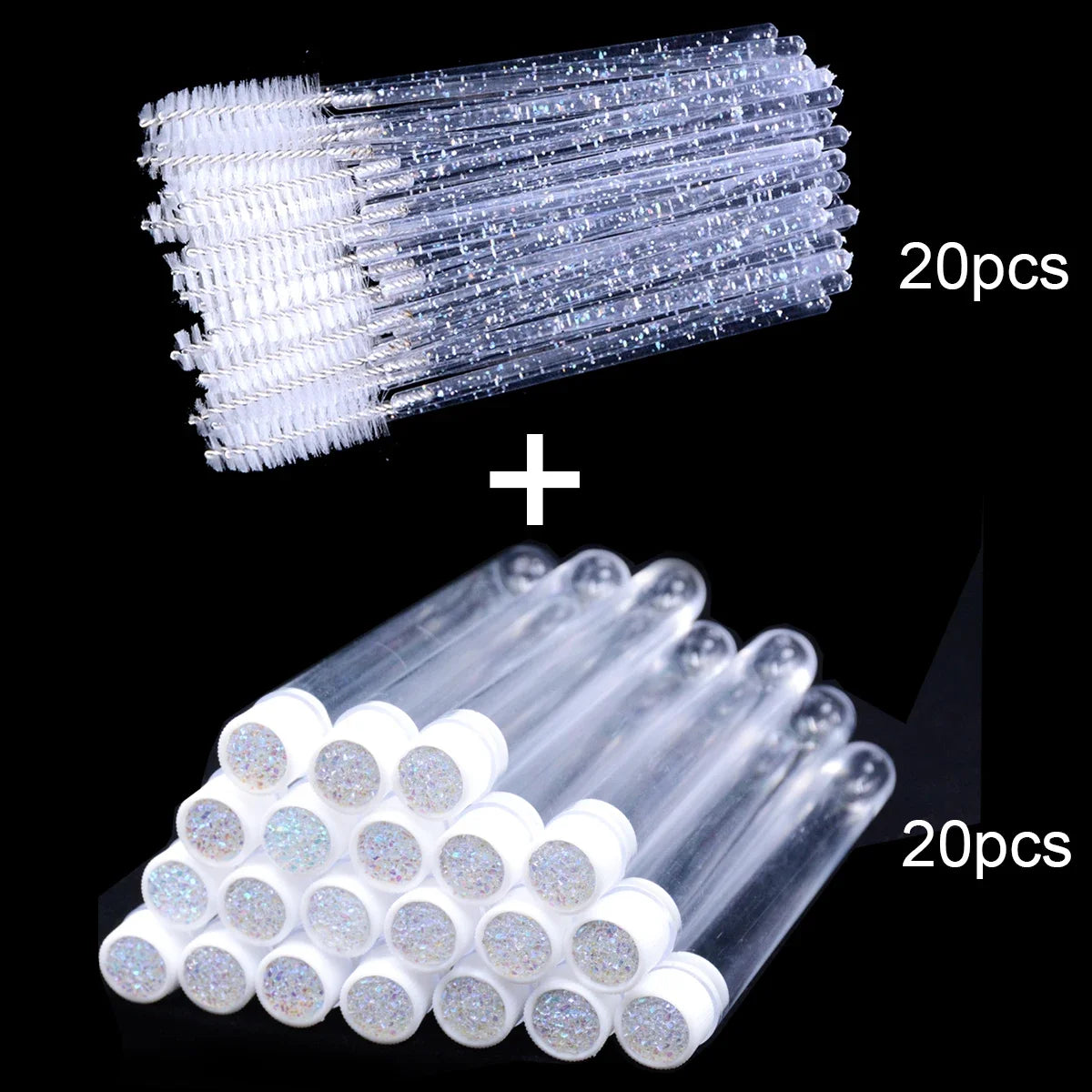 ZXZZS 20PCS Reusable Eyelash Brush Set with Dust-Proof Tubes – Replaceable Mascara Wands for Lash & Brow Makeup