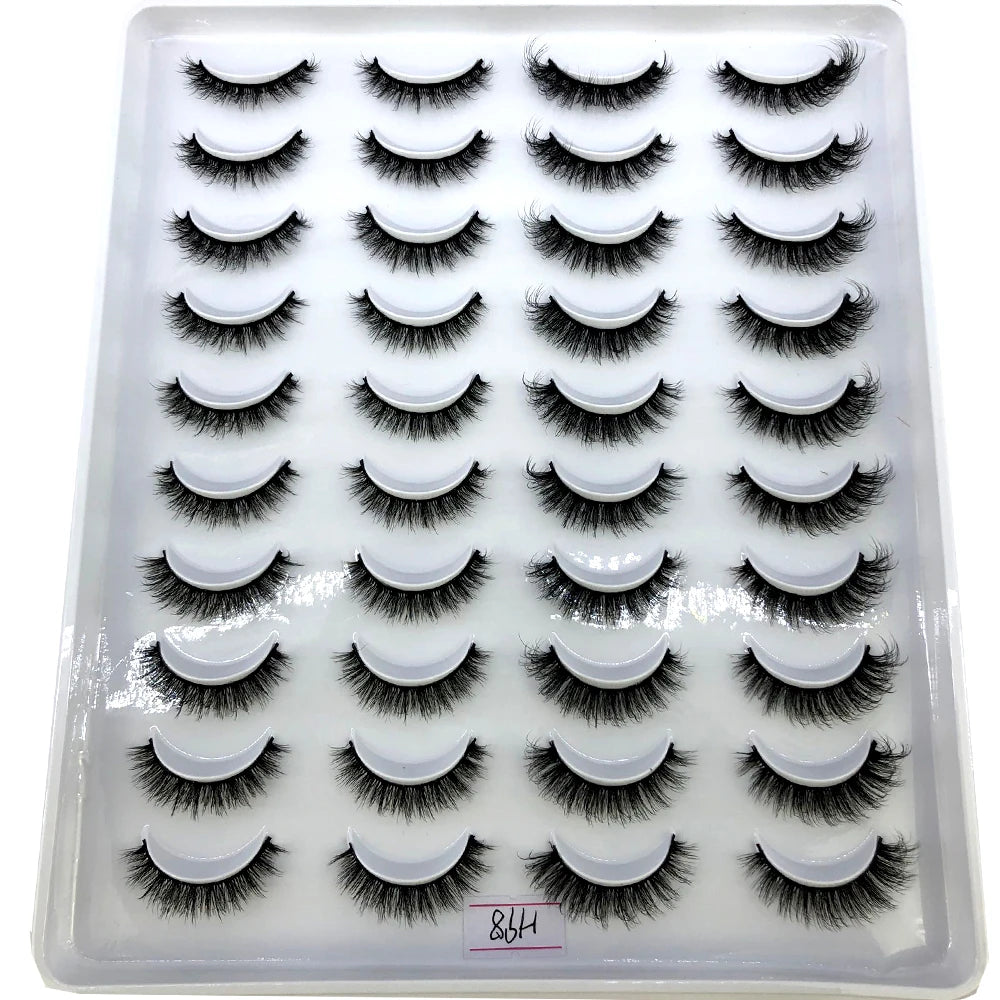 HBZGTLAD 20 Pairs 3D Faux Mink Lashes – Soft, Wispy, Reusable False Eyelashes Set