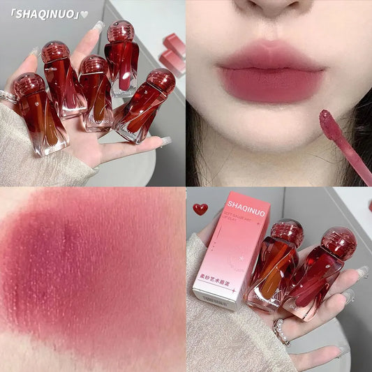 SHAQINUO Velvet Matte Mousse Lip Glaze – Long-Lasting Soft Mist Lipstick