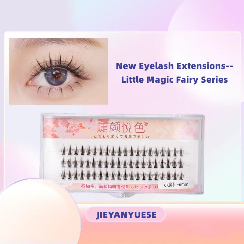 EYENGLE XMX DIY Cluster Eyelash Extensions – Natural Look, Heat-Bonded, Semi-Handmade