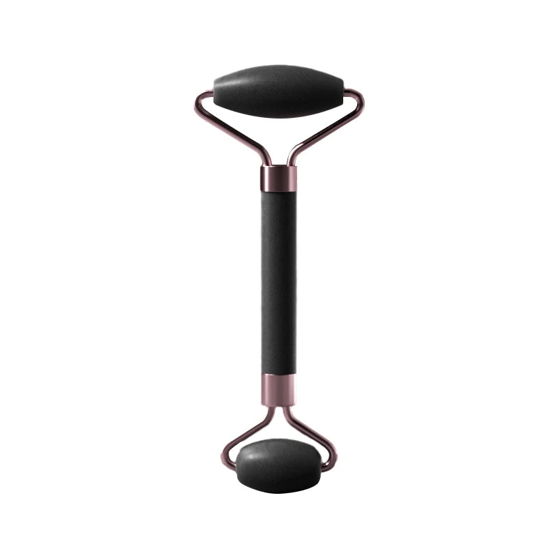 Rodillo masajeador facial de resina 3 en 1 LuxuryGlow: para rostro, cuello y ojos