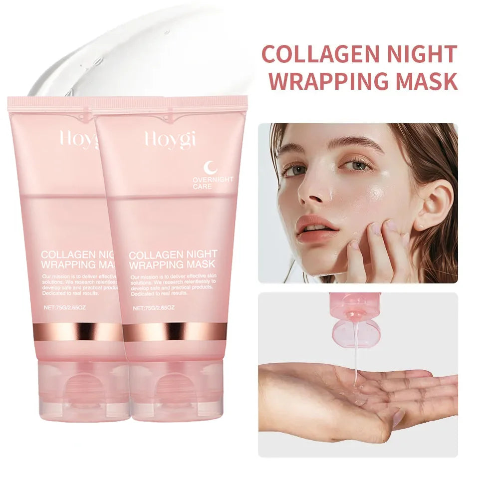 eelhoe Collagen Overnight Peel‑Off Mask Set – Korean Night‑Wrap for Deep Hydration, Brightening & Firming