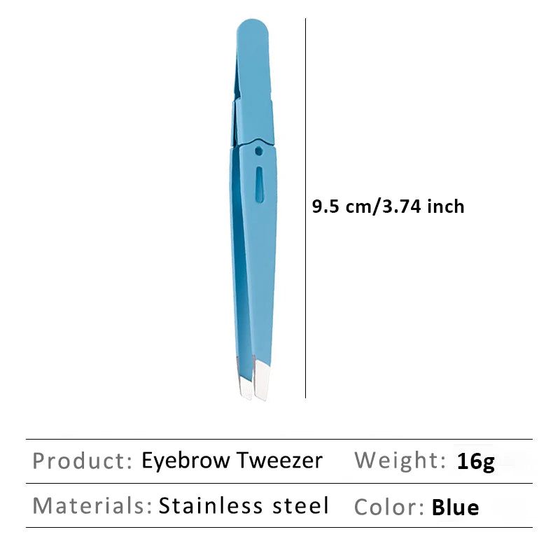 LuxuryGlow Professional Stainless Steel Eyebrow Tweezers for Precise Hair Removal & Eyelash Extension