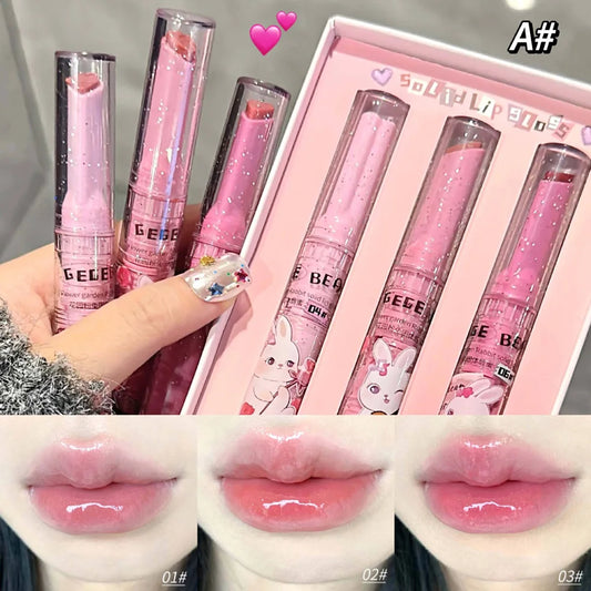 Gege Bear Pink Rabbit Lip Gloss | Moisturizing, Tinted & Long-Lasting Balm