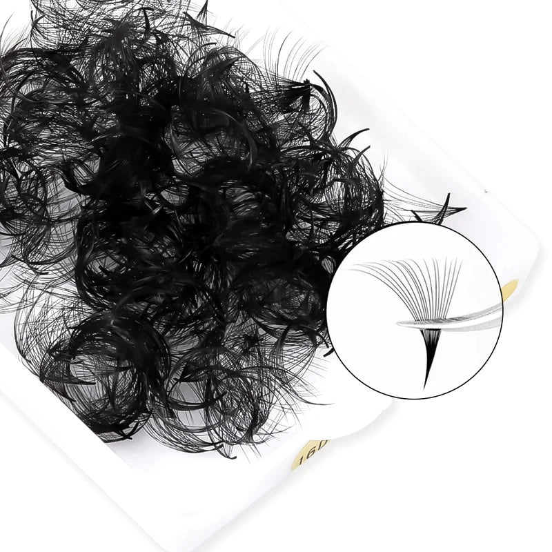 TDANCE 500Fans Premade Volume Eyelash Extensions – Pointy Base, Medium Stem C120